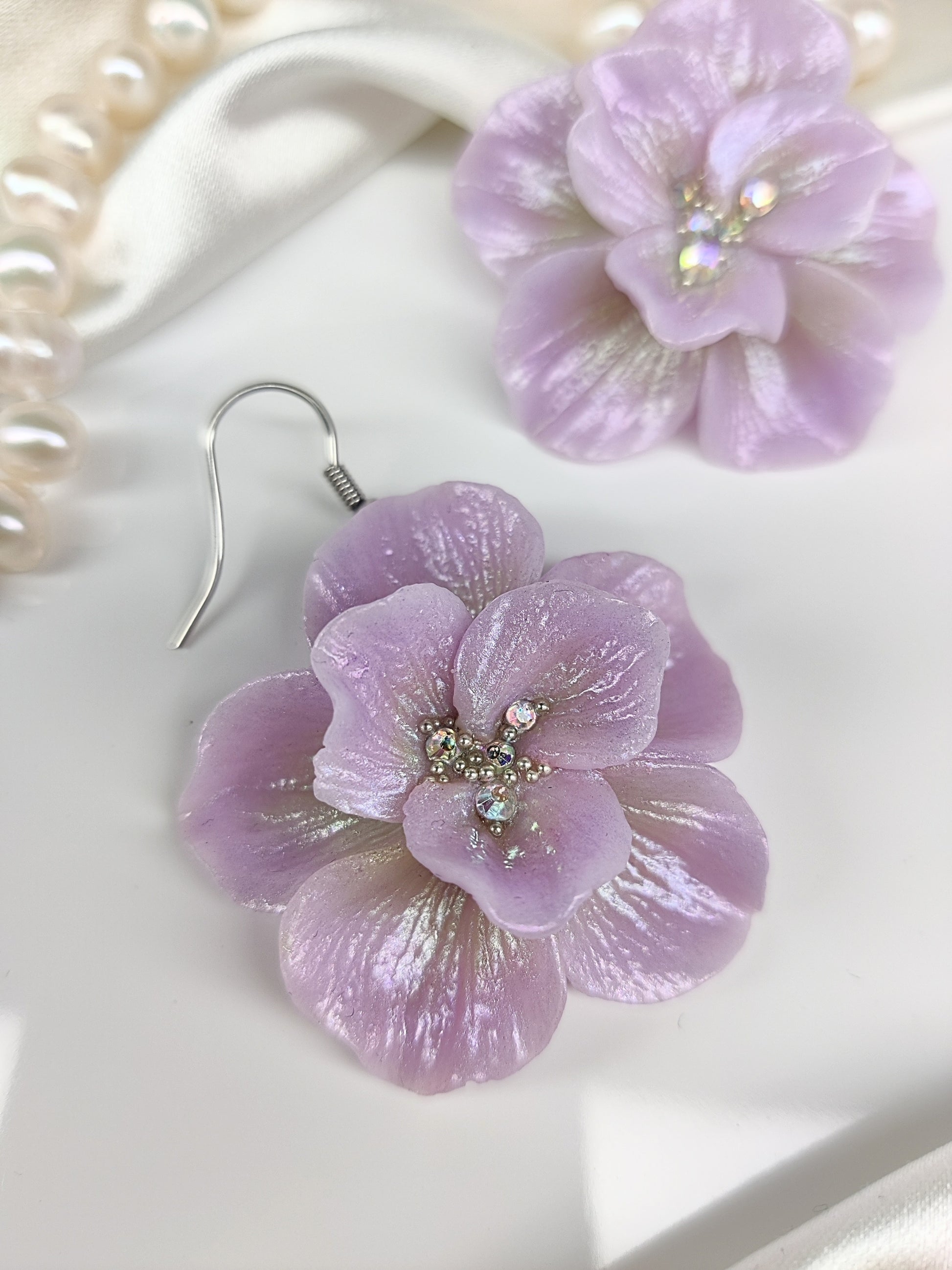 Fairy Blossom kukkakorvakorut violetti
