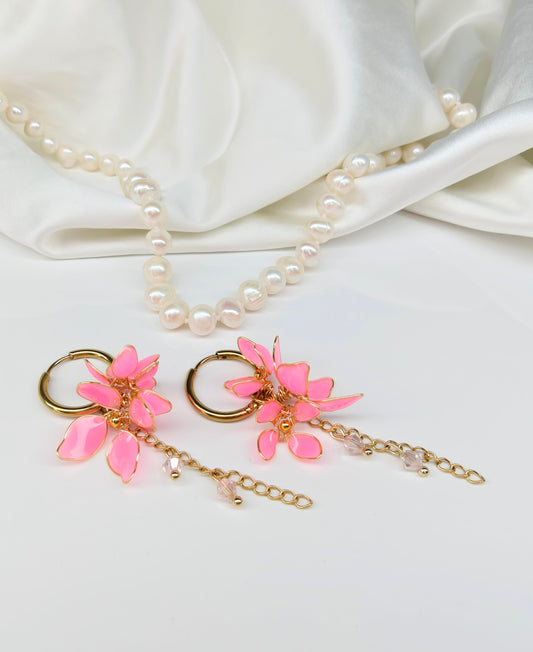 Syreeni korvakorut kulta fuksian-pinkki